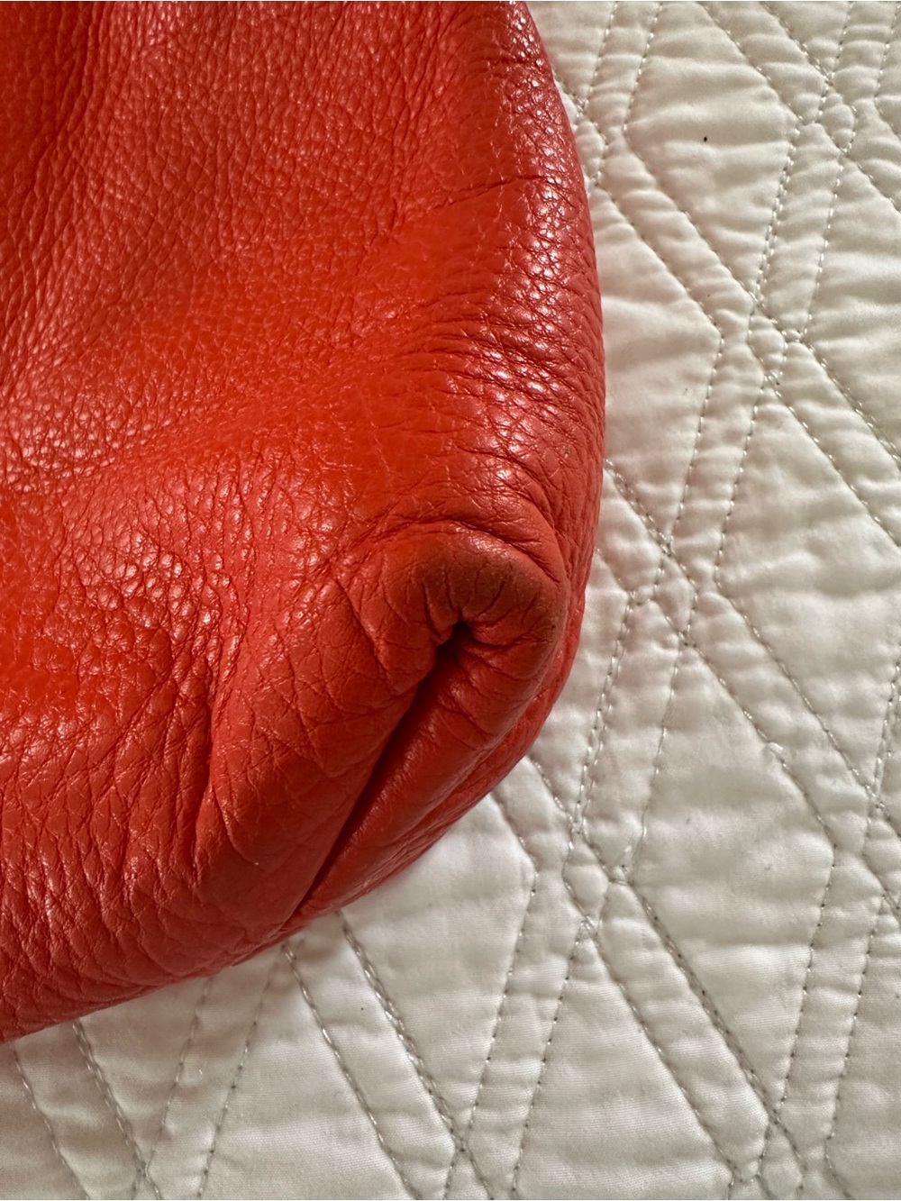 Vintage Michael Kors Orange-Red Leather Tassel Shoulder Bag - Picture 4 of 10